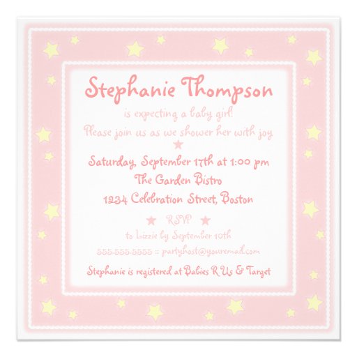 Sweet Pink Sugar & Spice Baby Shower Invitation