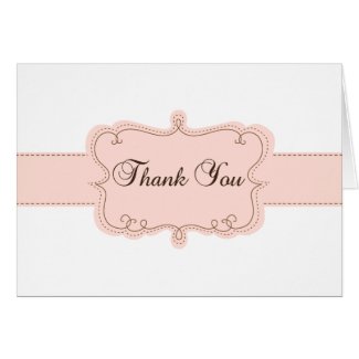 Sweet Pink Thank You Card