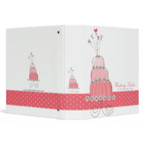 Sweet Pink Wedding Cake Custom Avery Binder by fat_fa_tin Sweet Pink Wedding Cake Custom Avery Binder