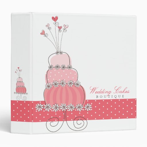 Sweet Pink Wedding Cake Custom Avery Binder