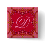 Sweet Pinks Lace Monogram Button