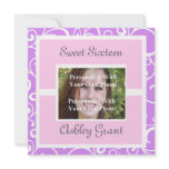 Sweet Plum &amp; Pink Photo Party Invites