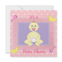 Sweet Poka-Dot-pink baby Personalized Announcement