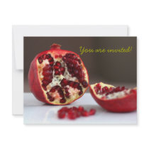 Sweet POM Pomegranate Collection Invitation by theonedesigns_photos Sweet POM Pomegranate Collection Invitation