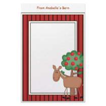 Sweet Pony and Apple Tree Writing Paper - Kids' Personalized Stationery