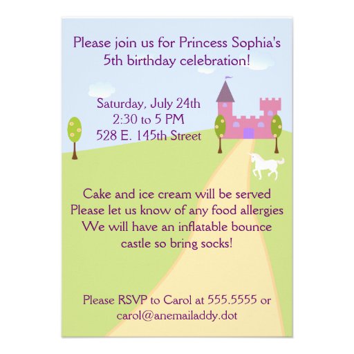Sweet Princess Birthday Invitation