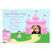 Sweet princess girl's birthday party invitation