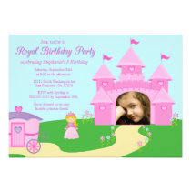 Sweet princess girl's birthday party invitation