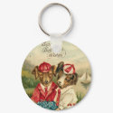 Sweet Pups Best Birthday Wishes keychains by VintageHolidays Sweet Pups Best Birthday Wishes keychains