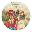 Sweet Pups Best Birthday Wishes stickers by VintageHolidays Sweet Pups Best Birthday Wishes stickers