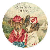 Sweet Pups Best Birthday Wishes stickers