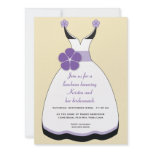 Sweet Purple and Vanilla Wedding Dress Invitation