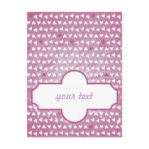 sweet purple little hearts post cards