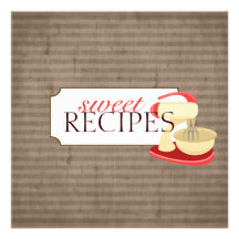 Sweet Recipe Trading Card Collection Custom Invites