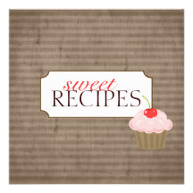 Sweet Recipe Trading Card Collection Custom Invites