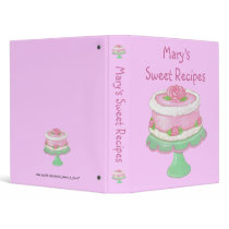 Sweet Recipes~Cook Book~Personalize! Vinyl Binder