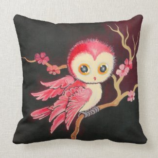 Sweet Red Owl Pillow