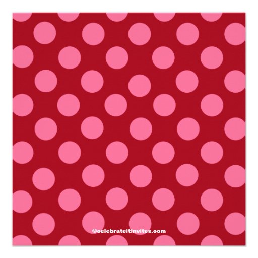 Sweet Red & Pink Ladybugs Birthday Invitation