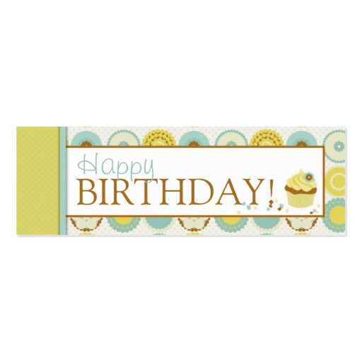 Sweet Retro Skinny Gift Tag Business Card (back side)