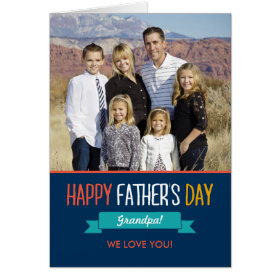 Sweet Ribbon Fathers Day Photo Card Greeting Card