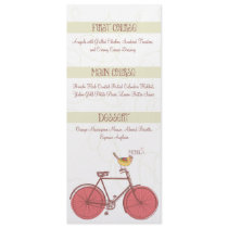 Sweet Ride Wedding Menu Personalized Invites