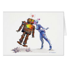 Sweet Robot Love Cards