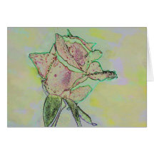 Sweet rosebud greeting cards