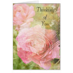 Sweet Roses Thinking of You Greeting Cards