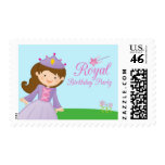 Sweet royal princess girl's birthday party stamps stamps