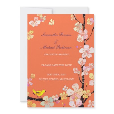 Sweet Sakura Wedding Save the Date Invitations (10-pack)