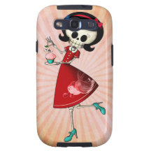 Sweet & Scary Skeleton Girl Galaxy SIII Case