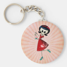 Sweet & Scary Skeleton Girl Key Chain