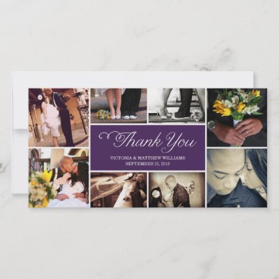 SWEET SCRIPT COLLAGE | WEDDING THANK YOU CARD PHOTO CARD