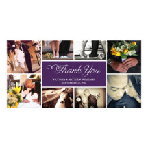 SWEET SCRIPT COLLAGE | WEDDING THANK YOU CARD PHOTO CARD