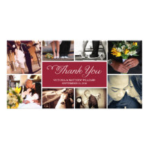 SWEET SCRIPT COLLAGE | WEDDING THANK YOU CARD PHOTO CARDS