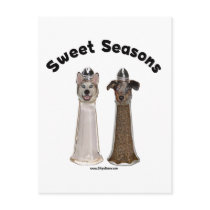Sweet Seasons Salt and Pepper Dogs Postcard
