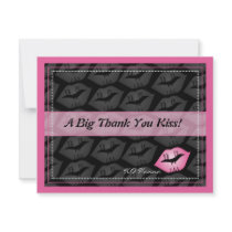 Sweet Sexy Kiss Note Card invitations