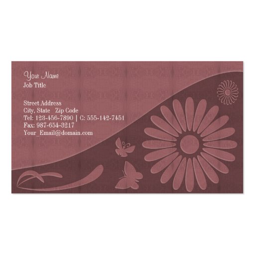 Sweet Shapes Red Business Card (front side)
