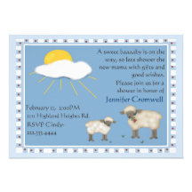 Sweet Sheep baby shower invitation