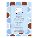 Sweet Sheep Boy Baby Shower Invitation