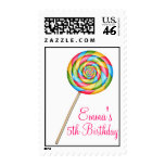 Sweet Shop Lollipop Candy Postage Stamps