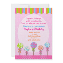 Sweet Shoppe  Candyland Birthday Invitations