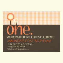Sweet Simple 1st Birthday Invitation invitations