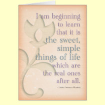 Sweet simple things ~Laura Ingalls Wilder cards