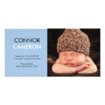 Sweet Simplicity Baby Birth Announcement - Blue photo cards