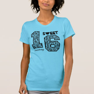 Sweet Sixteeen 16 Birthday Zebra Custom Name V93
