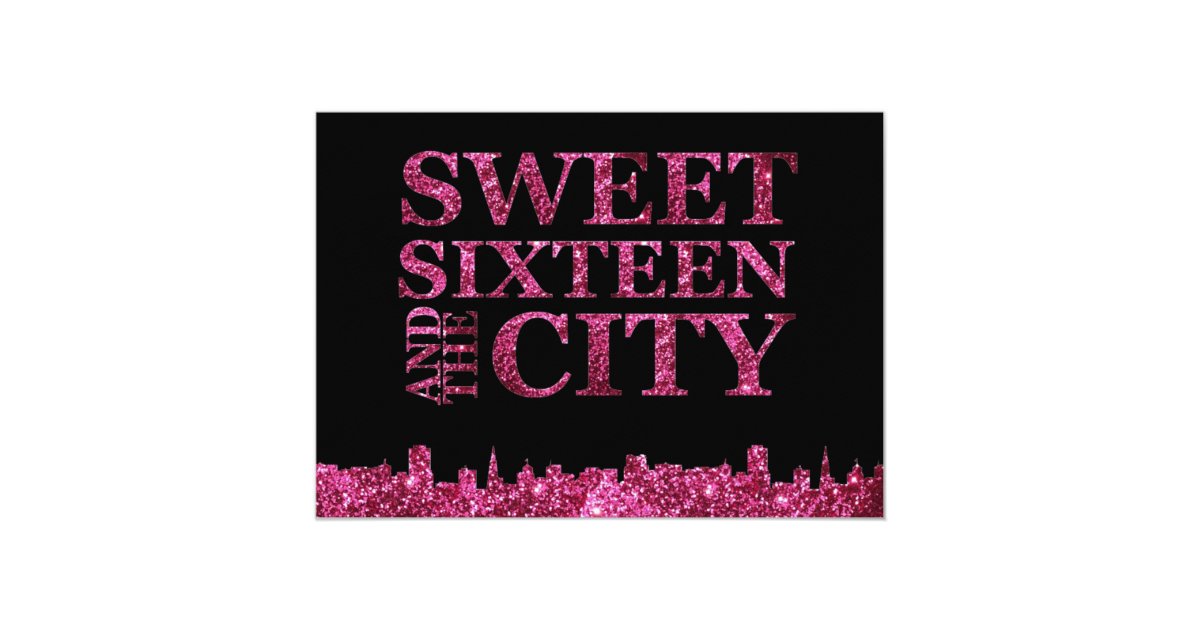 Sweet Sixteen And The City Sweet 16 Birthday Party Card