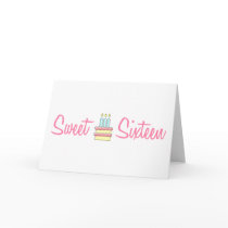 Sweet Sixteen (Birthday Cake) cards by LushLaundry Sweet Sixteen (Birthday Cake) cards