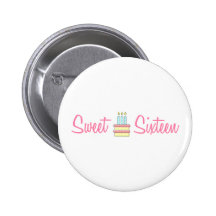 Sweet Sixteen (Birthday Cake) Pins