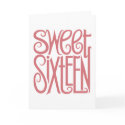 Sweet Sixteen Birthday Card by floatinglemons Sweet Sixteen Birthday Card